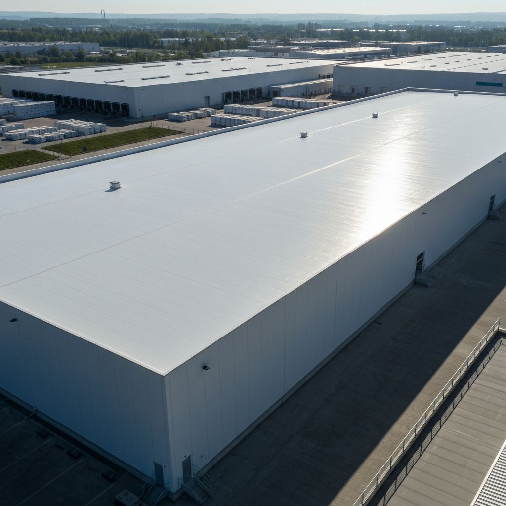 Industriehalle mit beschichtetem Dach